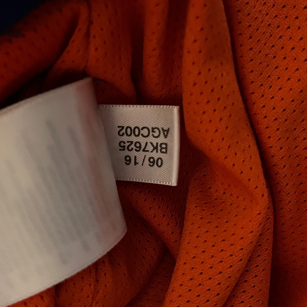 Adidas New York Knicks NBA Full Zip Warm Up Jacket Blue Orange BK7625 Mens S - Picture 6 of 10
